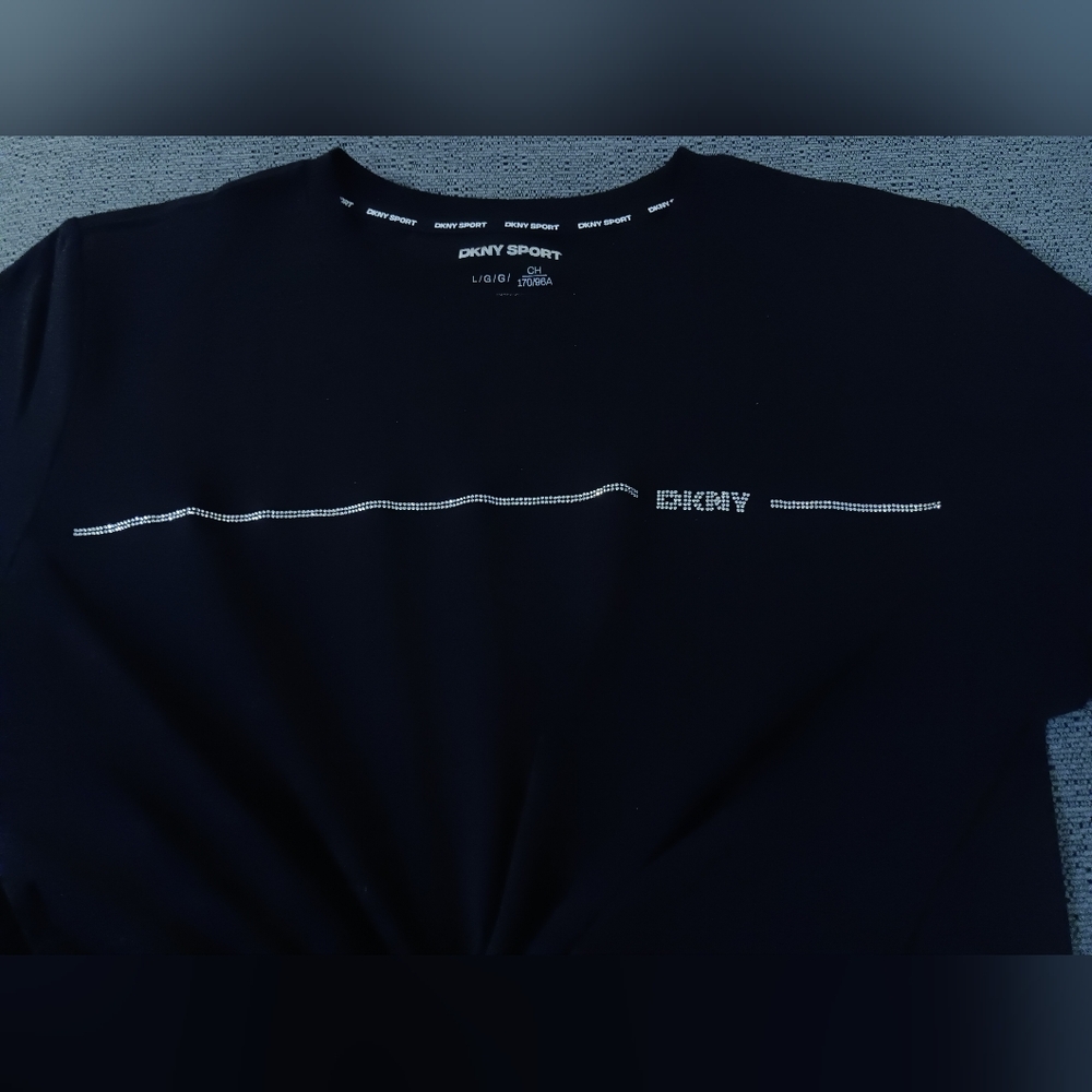 Calvin Klein Rhinestone Shirt Sport Black Size L - Picture 5 of 14